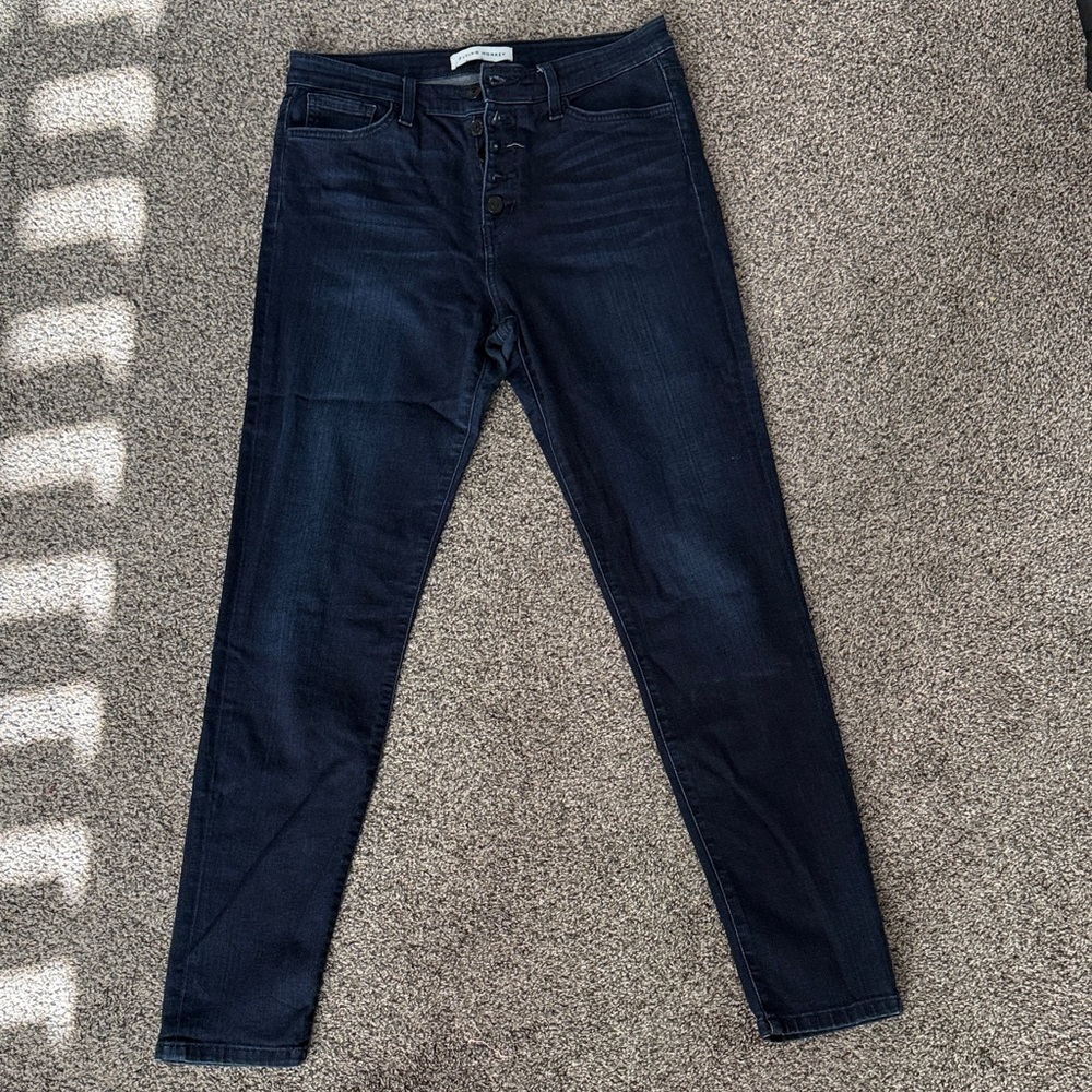 Flying Monkey Women's button up Navy blue Skinny Jeans